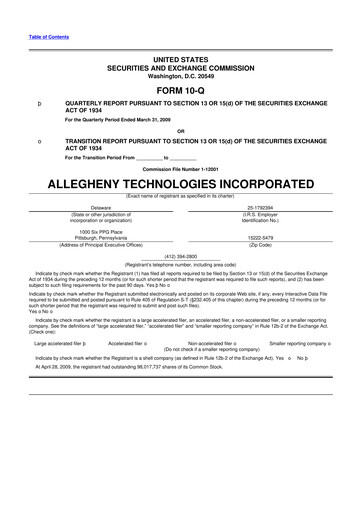 Thumbnail ATI Inc.
 10-Q Quarterly Report FY 