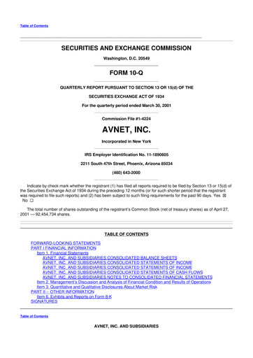 Thumbnail Avnet 10-Q Quarterly Report FY 