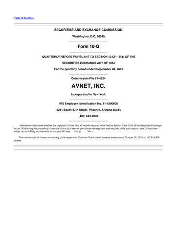 Thumbnail Avnet 10-Q Quarterly Report FY 