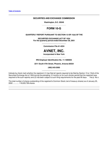 Thumbnail Avnet 10-Q Quarterly Report FY 
