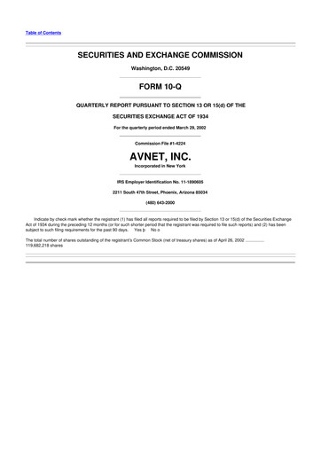 Thumbnail Avnet 10-Q Quarterly Report FY 