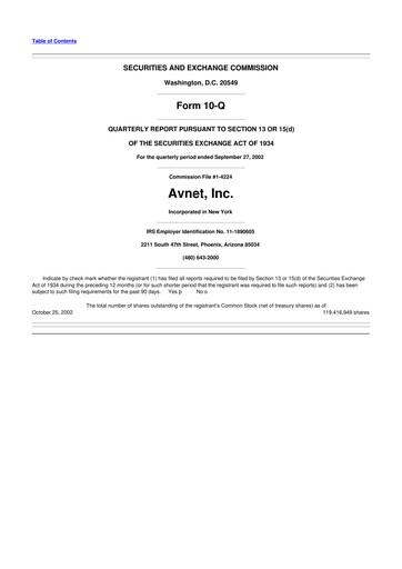 Thumbnail Avnet 10-Q Quarterly Report FY 