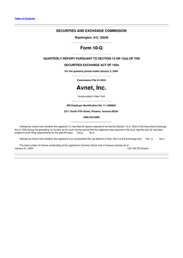 Thumbnail Avnet 10-Q Quarterly Report FY 