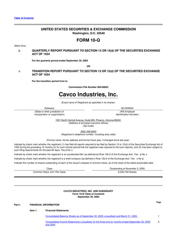 Vorschaubild Cavco Industries 10-Q Quartalsbericht  