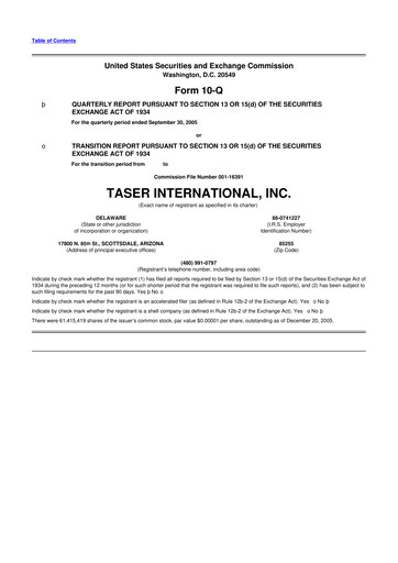 Thumbnail Axon Enterprise
 10-Q Quarterly Report FY 