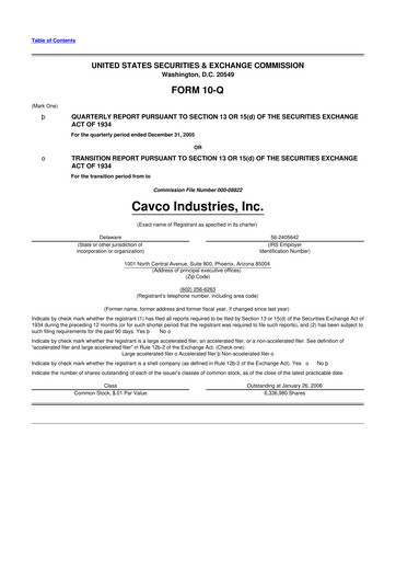 Vorschaubild Cavco Industries 10-Q Quartalsbericht  