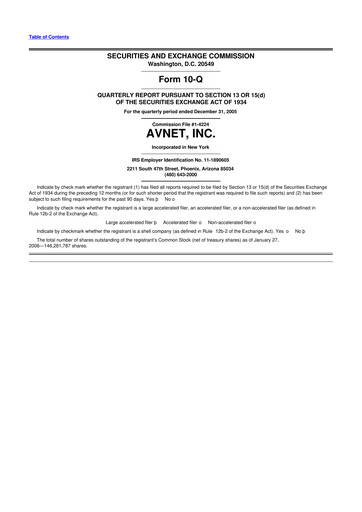 Thumbnail Avnet 10-Q Quarterly Report FY 