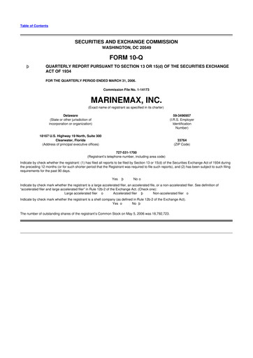 Thumbnail MarineMax 10-Q Quarterly Report FY 