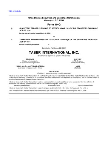 Thumbnail Axon Enterprise
 10-Q Quarterly Report FY 