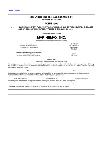 Thumbnail MarineMax 10-Q Quarterly Report FY 
