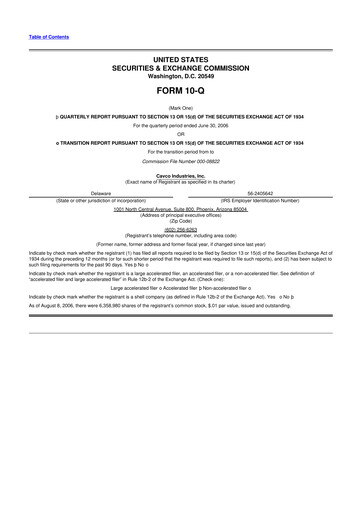 Vorschaubild Cavco Industries 10-Q Quartalsbericht  