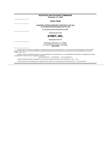 Thumbnail Avnet 10-Q Quarterly Report FY 