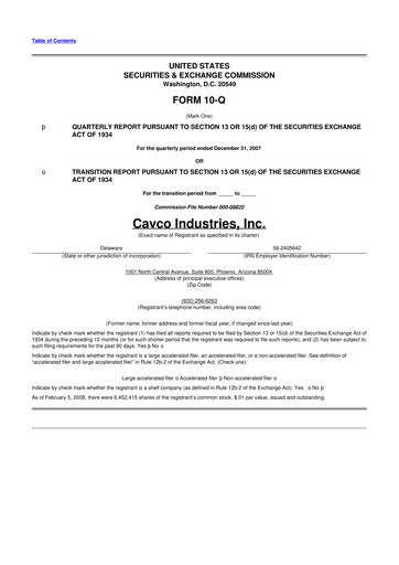 Vorschaubild Cavco Industries 10-Q Quartalsbericht  