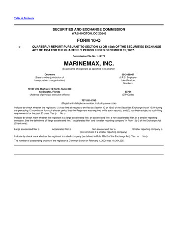 Thumbnail MarineMax 10-Q Quarterly Report FY 