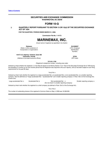 Thumbnail MarineMax 10-Q Quarterly Report FY 