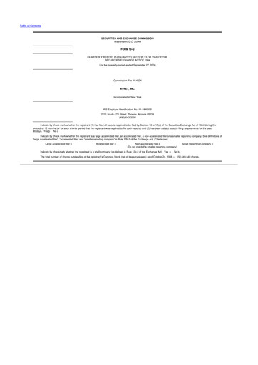 Thumbnail Avnet 10-Q Quarterly Report FY 