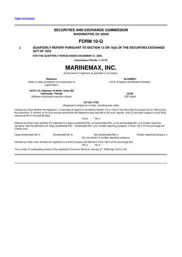 Thumbnail MarineMax 10-Q Quarterly Report FY 