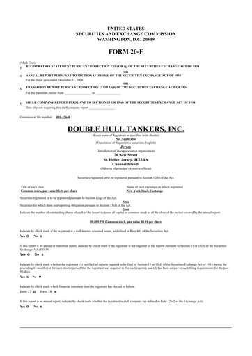 Thumbnail DHT Holdings 20-F Annual Report 