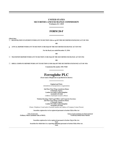 Thumbnail Ferroglobe
 20-F Annual Report 