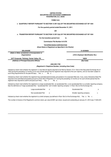 Thumbnail TechPrecision 10-Q Quarterly Report FY2012 