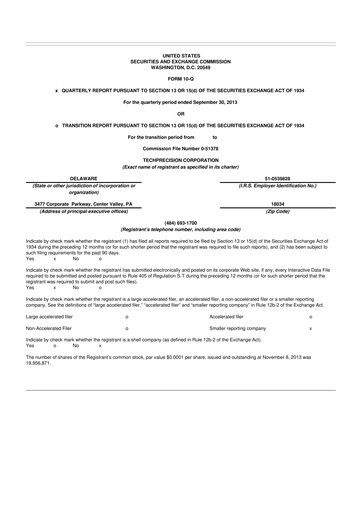 Thumbnail TechPrecision 10-Q Quarterly Report FY2014 