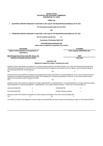 Thumbnail TechPrecision 10-Q Quarterly Report FY2016 