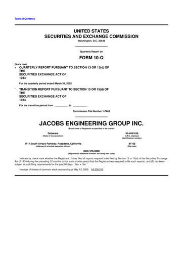 Miniature Jacobs Engineering 10-Q Rapport trimestriel  