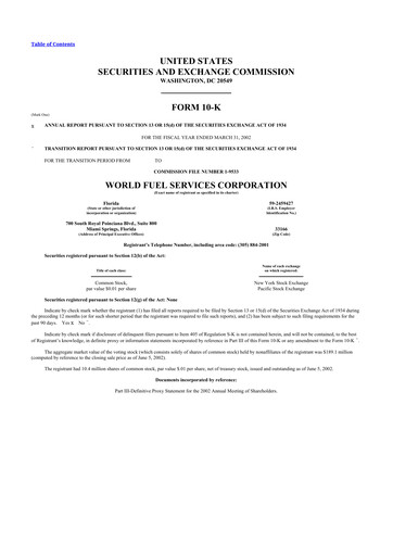 Thumbnail World Kinect 10-K Annual Report 