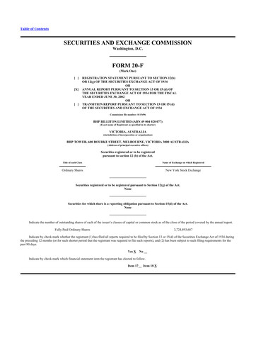 Thumbnail BHP Group 20-F Annual Report 