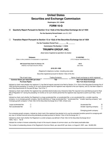 Thumbnail Triumph Group
 10-Q Quarterly Report FY2022 