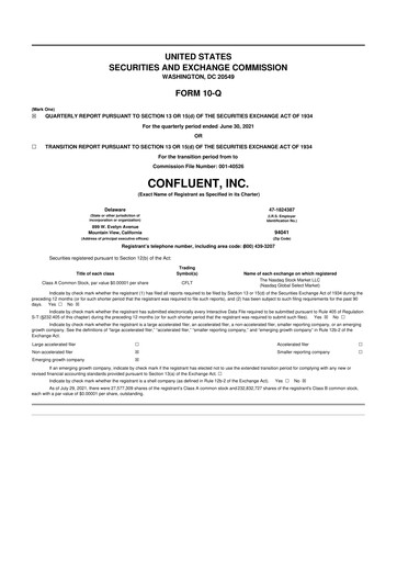 Thumbnail Confluent 10-Q Quarterly Report FY2021 