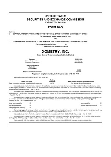 Thumbnail Xometry 10-Q Quarterly Report FY2021 