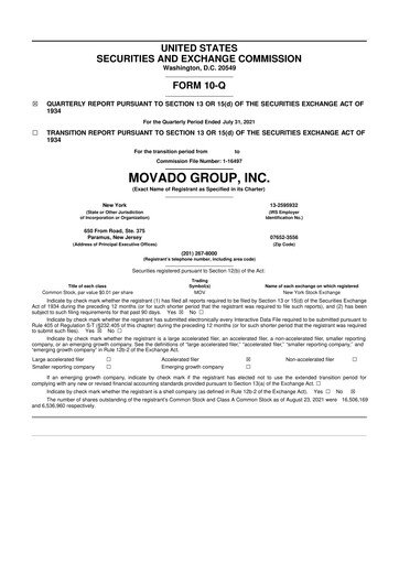 Thumbnail Movado Group 10-Q Quarterly Report FY2022 