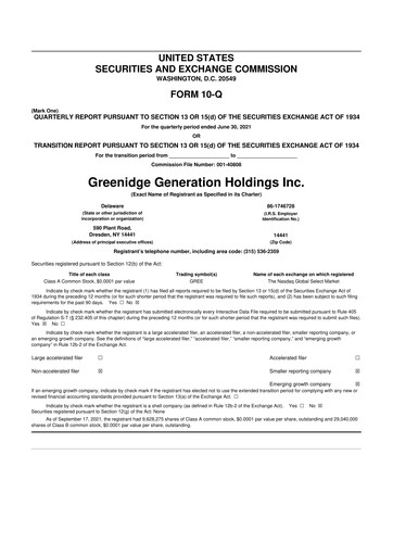 Miniature Greenidge Generation Holdings 10-Q Rapport trimestriel  