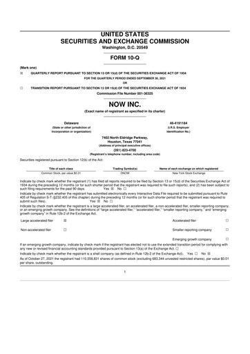 Thumbnail DNOW Inc. 10-Q Quarterly Report FY2021 