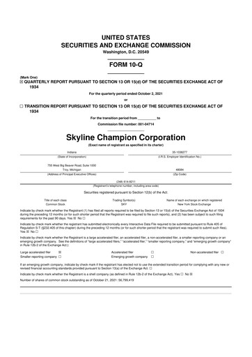 Miniature Champion Homes 10-Q Rapport trimestriel 2022 