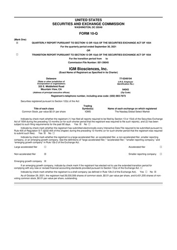 Thumbnail IGM Biosciences 10-Q Quarterly Report FY2021 
