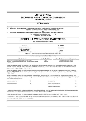 Thumbnail Perella Weinberg Partners 10-Q Quarterly Report FY2021 