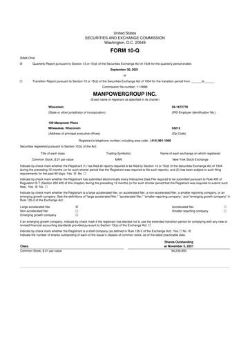 Thumbnail ManpowerGroup 10-Q Quarterly Report FY2021 