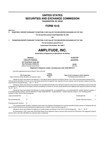Thumbnail Amplitude 10-Q Quarterly Report FY2021 