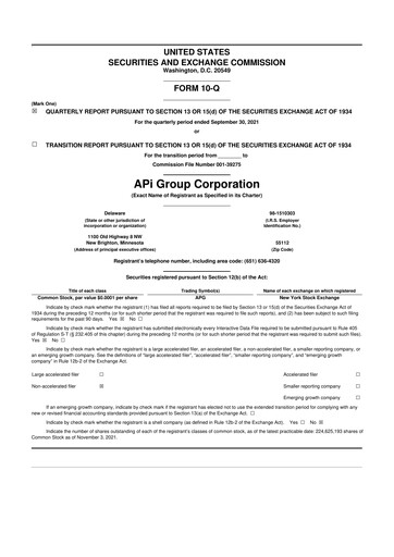 Thumbnail APi Group 10-Q Quarterly Report FY2021 