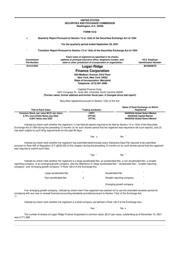 Thumbnail Logan Ridge Finance 10-Q Quarterly Report FY 
