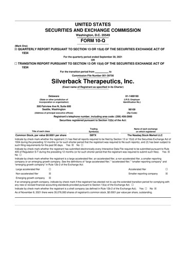 Thumbnail ARS Pharmaceuticals 10-Q Quarterly Report FY2021 