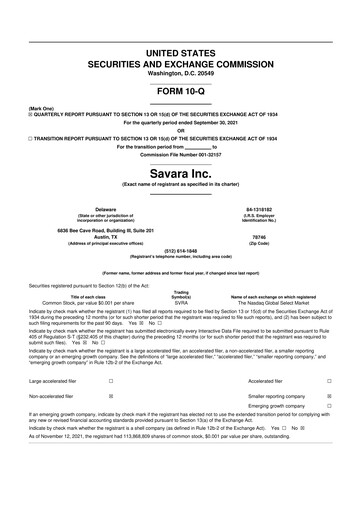 Thumbnail Savara 10-Q Quarterly Report FY2021 