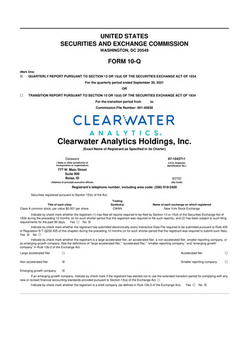 Thumbnail Clearwater Analytics 10-Q Quarterly Report FY2021 