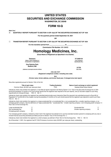 Thumbnail Q32 Bio 10-Q Quarterly Report FY2021 