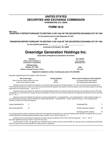 Miniature Greenidge Generation Holdings 10-Q Rapport trimestriel 2021 