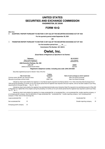 Thumbnail Owlet, Inc. 10-Q Quarterly Report FY2021 