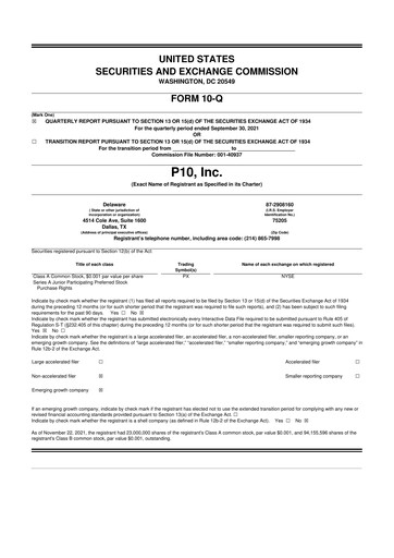 Thumbnail P10 10-Q Quarterly Report FY2021 