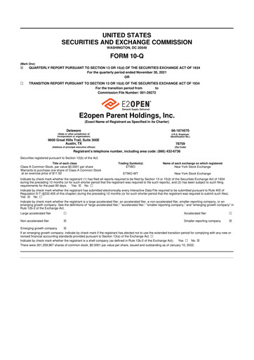 Miniature e2open 10-Q Rapport trimestriel 2021 